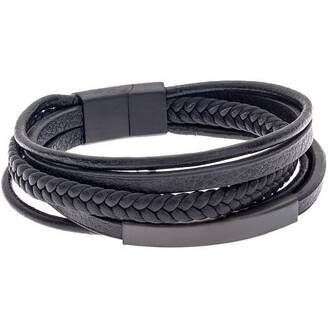 SENZA Steel Leather Bracelet SSD3301BB