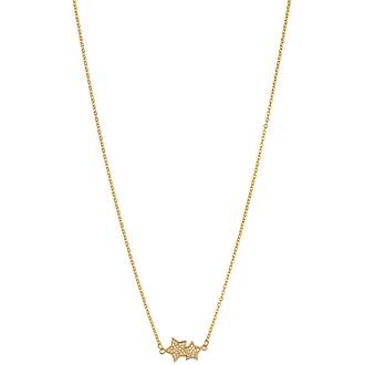 BREEZE Stars Gold Stainless Steel Zircons 50cm Necklace 410026.1