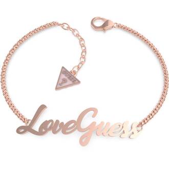 GUESS STEEL Dream & Love Ροζ Χρυσό Βραχιόλι 18.41cm UBB70059-S