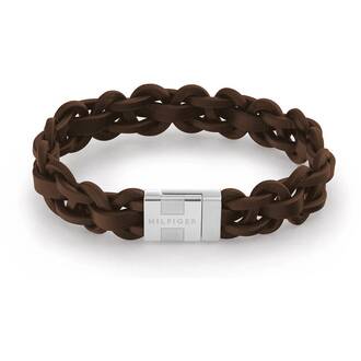 TOMMY HILFIGER Leather Stainless Steel Bracelet 2790373