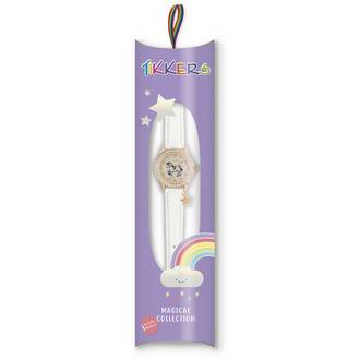 TIKKERS Girls White Strap Unicorn Stone Set Με Αυτοκόλλητα TK0171, image 3