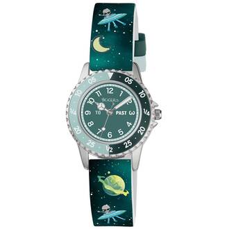 TIKKERS Boys Green Strap Space Time Teacher Set Με Αυτοκόλλητα TK0210