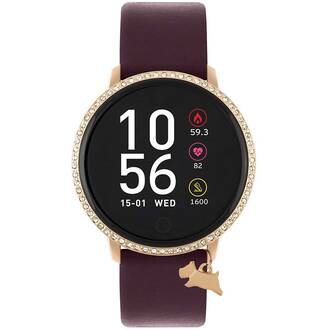 RADLEY LONDON Series 05 Smartwatch With Charm Rose Gold and Burgundy Leather RYS05-2106-INΤ