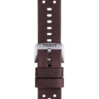 TISSOT Αυθεντικό Καφέ Δερμάτινο Λουράκι 22/22 T852046777