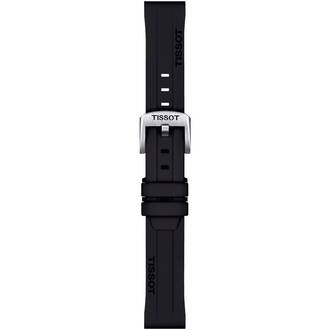 TISSOT Αυθεντικό Μαύρο Λουράκι Σιλικόνης 18/17 T852047455, image 3