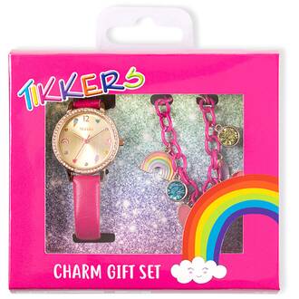 TIKKERS Girls Pink Strap Stone Set Με Βραχιόλι ATK1089, image 5