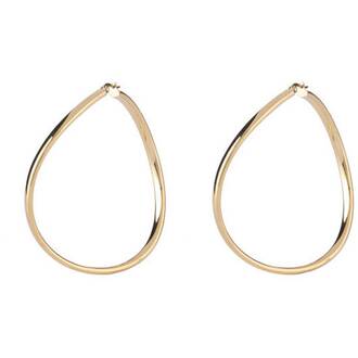 GUESS STEEL Hoops I Did It Again Χρυσά Σκουλαρίκια Κρίκοι 4cm JUBE04196JWYGT-U