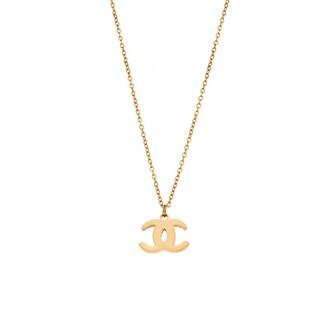 Κολιέ Senza Gold Plated Stainless Steel, Αλυσίδα με σχέδιο τύπου Chanel