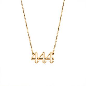 Κολιέ Senza Stainless Steel Gold Plated, Angel Numbers