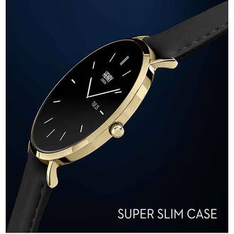 HENRY LONDON Smartwatch Gold & Black Leather HLS65-0008, image 4