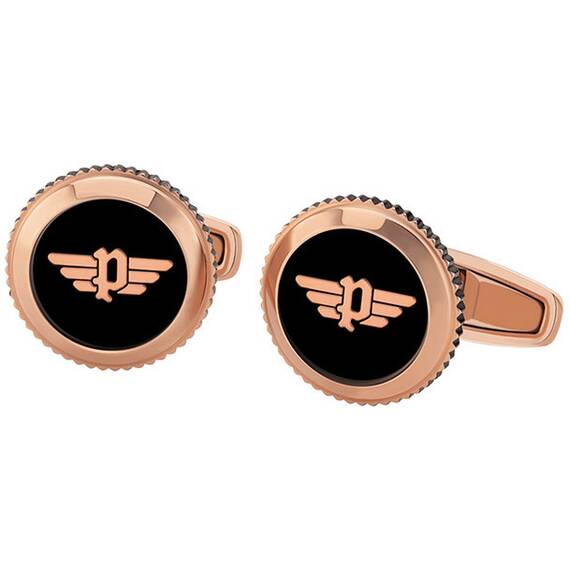 POLICE Klevan Rose Gold Stainless Steel Cufflinks 26546CSR-02