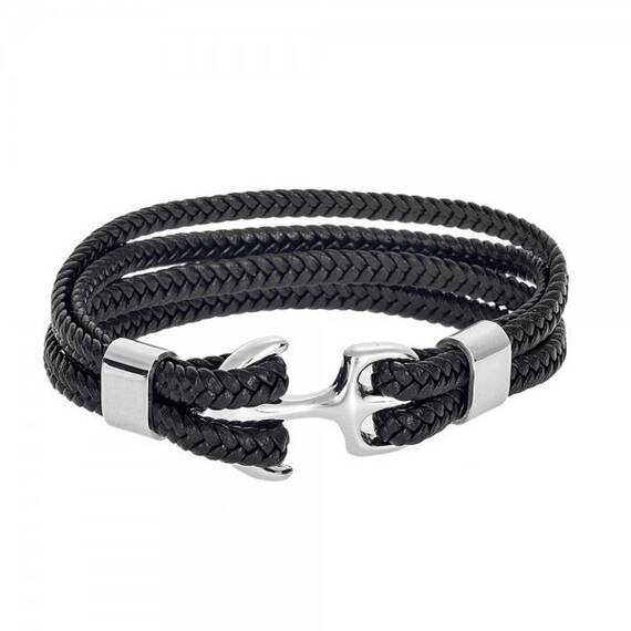 SENZA Steel Leather Bracelet SSD4225