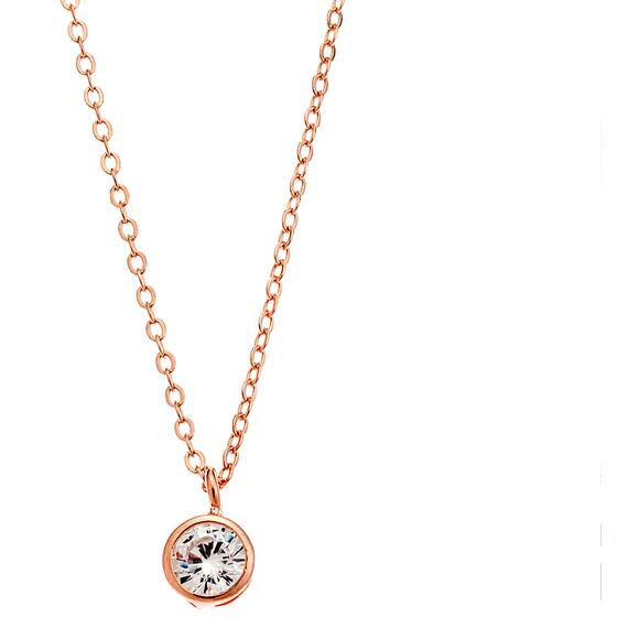 Κολιέ SENZA Silver 925 Rose Gold Plated