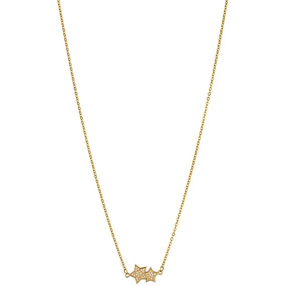 BREEZE Stars Gold Stainless Steel Zircons 50cm Necklace 410026.1