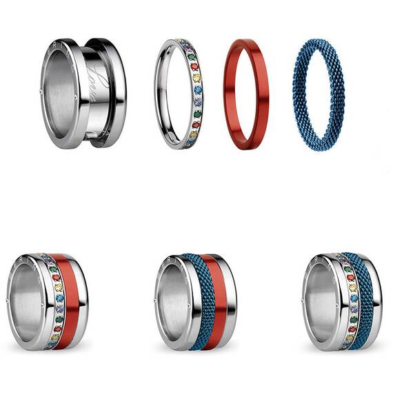 BERING Arctic Symphony Set Stainless Steel Ring COLOURSOFBERING