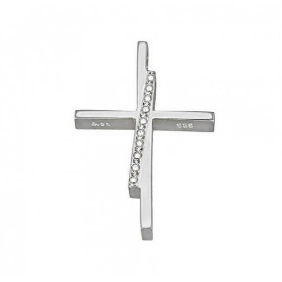 TRIANTOS White Gold Cross 14K 1.1.1346W