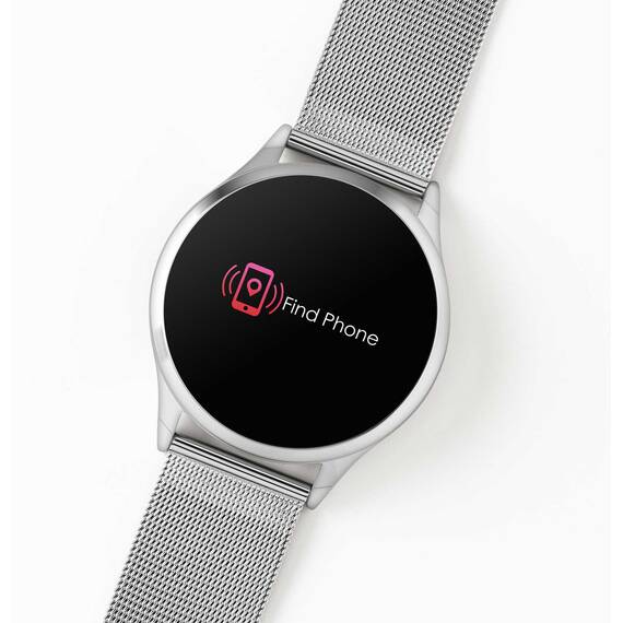 REFLEX ACTIVE Series 04 Smartwatch Silver Mesh Bracelet RA04-3001, image 7