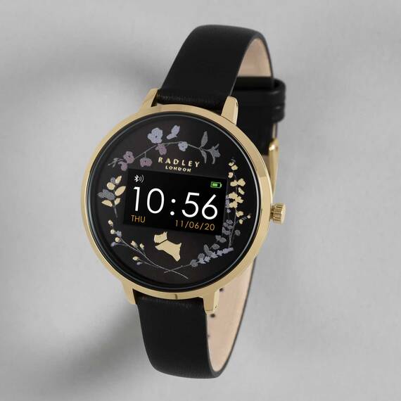 RADLEY LONDON Series 03 Smartwatch Dog Gold and Black Leather RYS03-2010, image 4