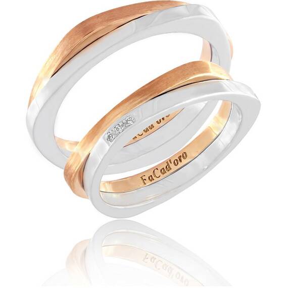 FACADORO Wedding Ring With Pattern Gold K14 WR-85WRG