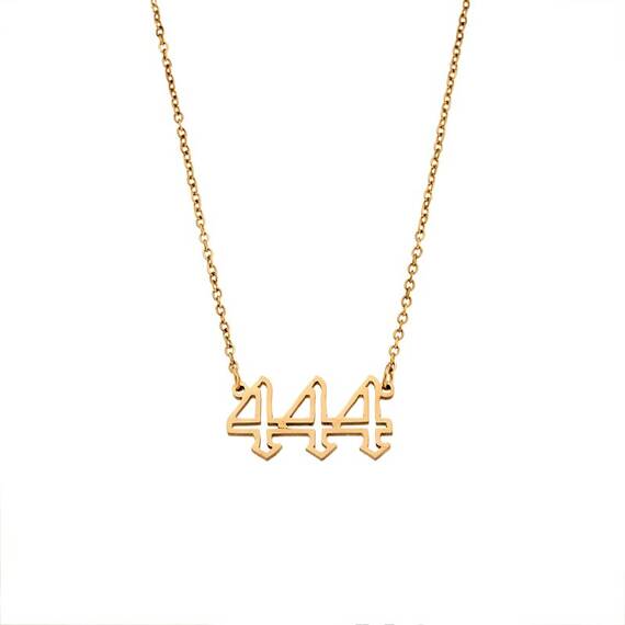 Κολιέ Senza Stainless Steel Gold Plated, Angel Numbers