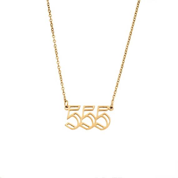 Κολιέ Senza Stainless Steel Gold Plated, Angel Numbers