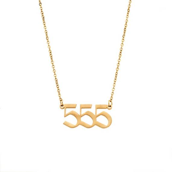 Κολιέ Senza Stainless Steel Gold Plated, Angel Numbers