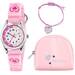 TIKKERS Girls Pink Canvas Strap Heart Set ATK1031